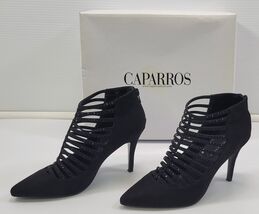 *AR) Caparros Black Suede Eden Caged High Heel Women Pumps 7.5B - $49.49