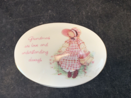 Vintage Porcelain Holly Hobbie Trinket Box Prototype Sample Grandma&#39;s Love - £12.02 GBP