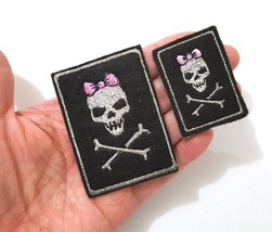 Large - 8 pcs &amp; Small - 3 pcs Female Skull Embroideries Patches Iron On PH156 - £7.08 GBP