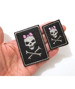 Large - 8 pcs &amp; Small - 3 pcs Female Skull Embroideries Patches Iron On ... - £6.75 GBP