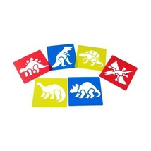 Washable Plastic Dinosaur Stencils (Set of 6)  - $6.00