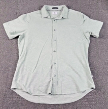 7 Diamonds Shirt Men&#39;s L Seville Jacquard Stretch Woven Textured Pale Green - £13.12 GBP