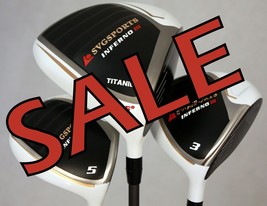 New Inferno Iv +1 Big Tall Xl Driver 3 5 Wood Set Taylor Fit Stiff S Golf Clubs - £309.70 GBP