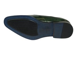 Men's Giovanni Shoes High Quality Leather Wing Tip Derby LINCOLN Green image 8