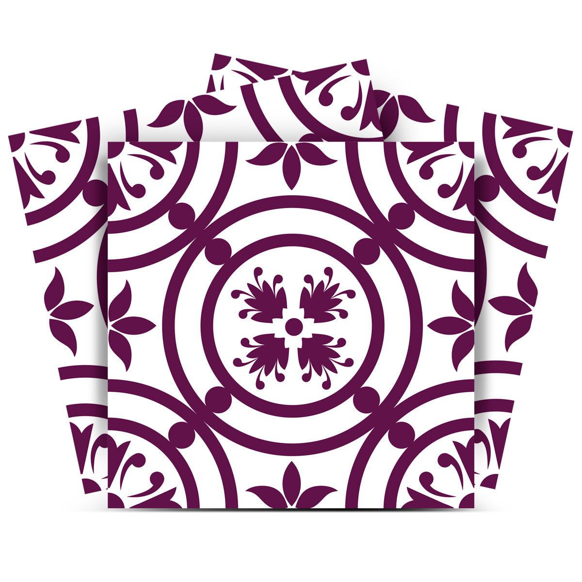 4&quot; X 4&quot; Merlot Lisa Removable Peel And Stick Tiles - $91.03