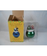 Muffy VanderBear Green Satin Glass Ball Ornament  5039 Muffy Candy C&#39;angel - £8.88 GBP