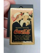 Vintage 1987 Classic Coca Cola Advertising Lapel Pin Ladies Enjoying Coke - $20.47 CAD