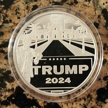 Trump For President 2024 Limited Edition 1 Troy Oz Silver Round .999 Fine - £46.60 GBP