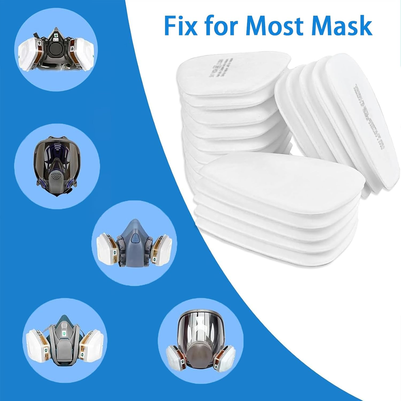 50 Pcs Respirator Mask Filters, 5N11CN Mask Filter Cotton for Dust Masks 6000 60 Item image 3