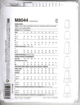 McCall's M8044 Misses 6 to 14 Mini and Maxi Skirts Sewing Pattern Uncut - $14.81