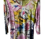 Parsley &amp; Sage Womens Size S Stretch 3/4 Sleeved Multicolor Tunic Top St... - $24.21