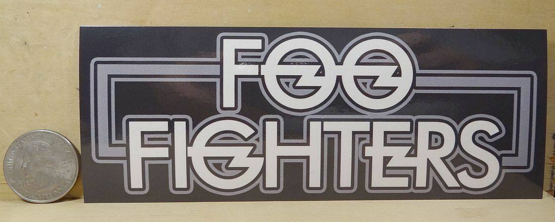 FOO FIGHTERS LOGO   PEEL &amp; STICK STICKER  6 &quot; X 2 1/4 &quot; - $4.49