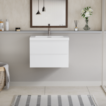 30&quot; Floating Bathroom Vanity: White, Modern, Soft Close - $669.99