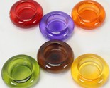 Tealight Candle Holder Lot of 6 Yellow Red Green Orange Purple Brown 2.7... - $19.59