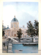 Michel Delacroix Sur Le Pont Des Arts Academie Francaise Paris France Post Card - £6.30 GBP