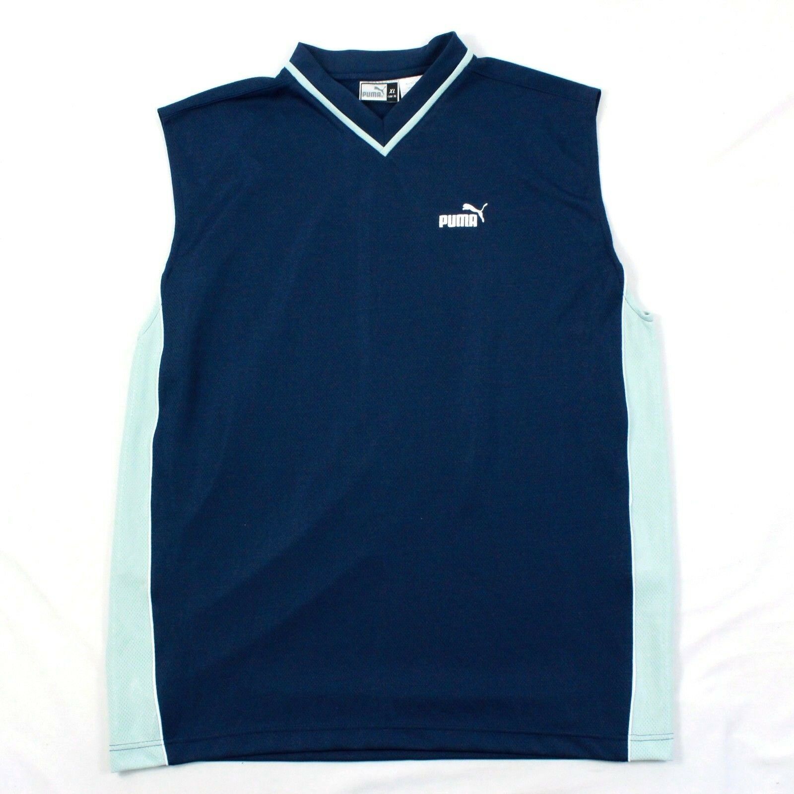 VINTAGE Men's Puma Sleeveless Jersey 1X Extra Large Relaxed Fit Basketball Shirt - £12.13 GBP