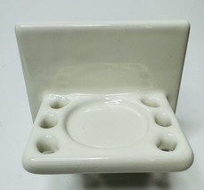 MCM Retro Bone Ceramic Tile-In Wall Mount Bathroom Toothbrush Holder - $39.99