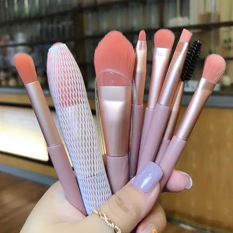  macaron travel brushes mini portable good storage blush brush eyebrow makeup tool girl thumb200