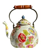 Mackenzie-Childs Retired Morning Glory Water Kettle Pot Floral Design - $170.52