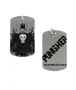 Punisher Splatter Logo Double-Sided Dog Tag Silver - £11.71 GBP