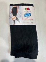 Fruit of the Loom Waffle Pant EverSoft Women&#39;s Size Small 4-6 Black NEW - £4.64 GBP