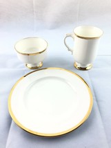 Royal Victoria English Fine Bone Dessert Set 3 Pcs Coffee Sherbert Plate... - £22.54 GBP