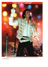 Michael Jackson teen magazine pinup clipping white sparkly jacket on sta... - $3.50