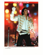 Michael Jackson teen magazine pinup clipping white sparkly jacket on sta... - £2.75 GBP