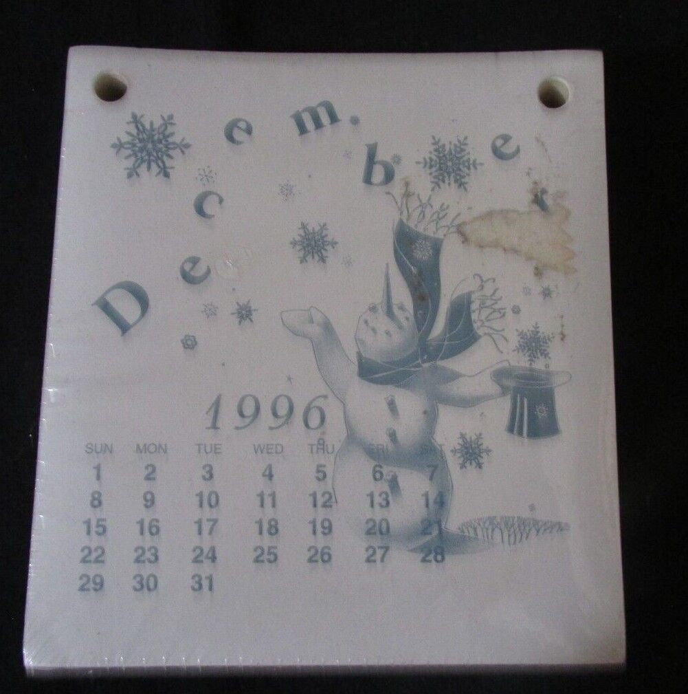 1997 Calendar Date Pad 4 3/4 X 4 3/4 inch Sealed Fits Most Coke Calendar Holders - $2.48