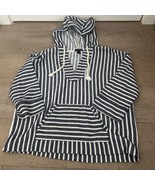 J.Crew Womans Baja Beach Hoodie Size S Small White-Blue Striped/Pullover... - $570.20 MXN