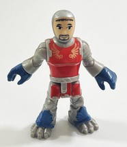 Imaginext Lion&#39;s Den Royal Knight Figure Red Armor Blue Gloves Fisher Price - £5.48 GBP