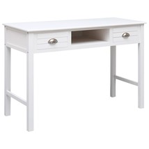 Writing Desk White 110x45x76 cm Wood - £83.52 GBP