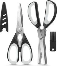 Multifunctional Kitchen Shears Set - 2 Pack Kitchen Scissors, All Purpose Heavy - £14.71 GBP