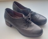 Dansko Louise Taupe Burnished Leather Lace Up Mary Jane Oxford Shoes Wom... - $30.84