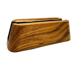 Vertical Laptop Stand Handcrafted Wooden Laptop Holder Desk - Real Ebony Wood - £16.32 GBP