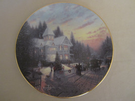 THE MAGIC OF CHRISTMAS collector plate THOMAS KINKADE Yuletide Memories #1 - $31.20