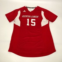 Sacred Heart Pioneers Womens Shirt Large Adidas Red White Jersey NCAA Soccer #15 - £17.36 GBP