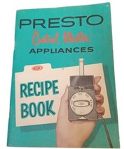 Vintage Presto Control Master Appliances Recipe Book Instructions Advertising - £4.69 GBP