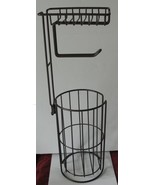 Metal Toilet Paper Holder Stand/Dispenser, Tissue Holder Shelf, Keeps 3 ... - $38.01 CAD