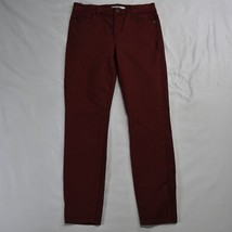 Sam Edelman 6 / 28 Kitten Mid Rise Skinny Red Orange Denim Womens Jeans - £13.36 GBP