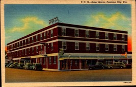 Panama City Florida~Hotel Marie~Archies Grill~Bus Station Depot~1940 Linen bk63 - £3.95 GBP