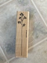 Stampin&#39; Up - Oh So Lovely Stamp Line Drawing Long Stem Flower rubber stamp - £7.58 GBP