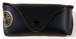 RAY-BAN SUNGLASSES Eyeglass Soft CASE Only BLACK w/ Snap Luxottica - £6.84 GBP