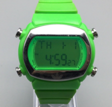 Adidas Digital Watch Men 44mm Green Rectangle Dial ADH6037 New Battery - $49.49