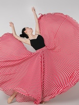 Black Striped Chiffon Skirt Summer Chiffon Long Skirt Plus Size Beach Skirt image 7