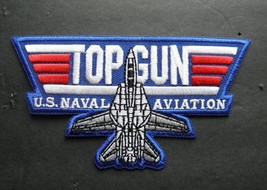 US NAVY WEAPONS SCHOOL TOP GUN SQUADRON EMBROIDERED PATCH 4.5 x 2.5 inches - £5.06 GBP