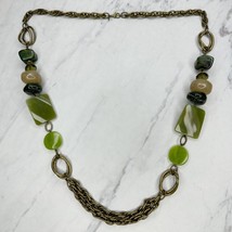 Vintage Avon SP Chunky Green Beaded Statement Necklace - £7.75 GBP