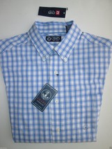 Chaps Regular Fit Button-Down Plaids Men Dress Shirt Blue S (15.5 | 33) MSRP $60 - £19.05 GBP