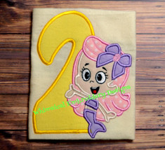 Molly Bubble Guppies with Numbers 1-9 Machine Embroidery Applique Design - £7.98 GBP