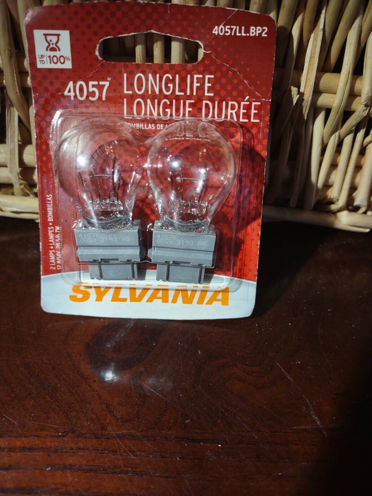 Sylvania #4057LL.BP2 Tail Light Bulb-Long Life Rear-1pk of 2pcs-NEW-SHIP... - $9.78